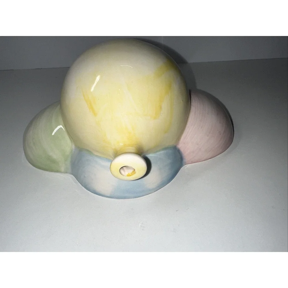 Vintage Japan Ceramic Balloon Wall‎ Hanging 1983 - Hanger Clown Light Fitz Floyd